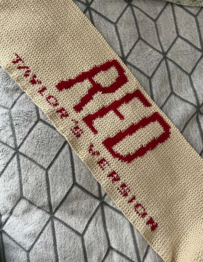 Taylor Swift Red taylor's Version Crochet Pattern, Tapestry Crochet ...