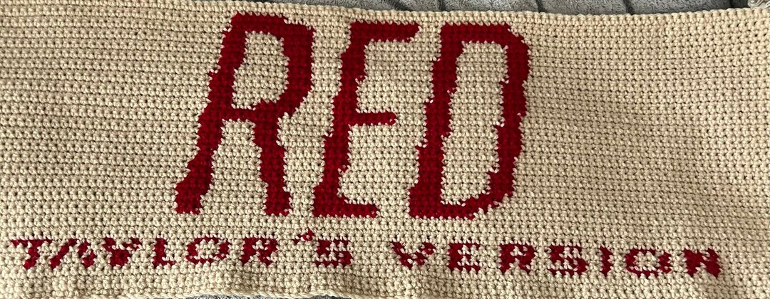 Taylor Swift Red taylor's Version Crochet Pattern, Tapestry Crochet ...