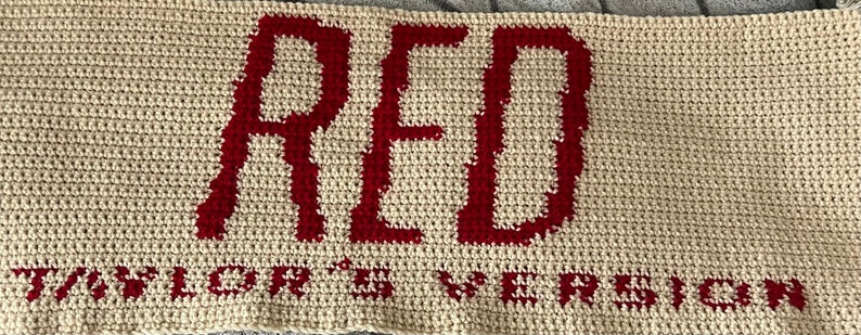 Taylor Swift Red taylor's Version Crochet Pattern, Tapestry Crochet ...