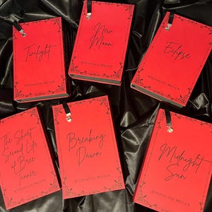 Twilight Saga Stephenie Meyer Painted Edges Rebind Full Set Special Edition With Bookmark Charms