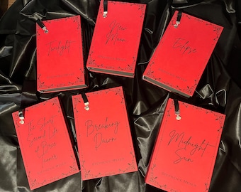 Saga Zmierzch Stephenie Meyer Malowane krawędzie Rebind Pełny zestaw Edycja specjalna z zawieszkami do zakładek