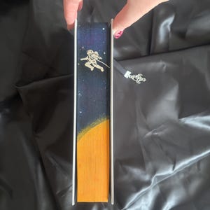 Project Hail Mary Andy Weir Space Astronaut Themed Painted Edges Rebind with Bookmark Charm image 4