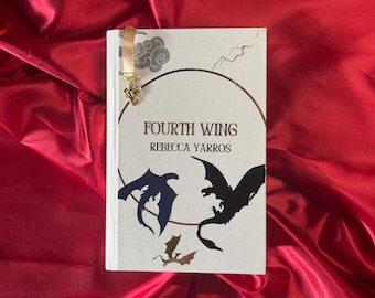Fourth Wing Only Rebecca Yarros Rebind with Painted Edges Special Edition With Bookmark Charm