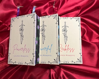 Sin poderes Lauren Roberts Painted Edges Rebind Full Set Edición Especial con marcadores de libros