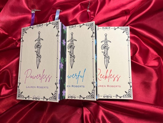 Powerless Lauren Roberts Painted Edges Rebind Full Set Special Edition With Bookmark Charms