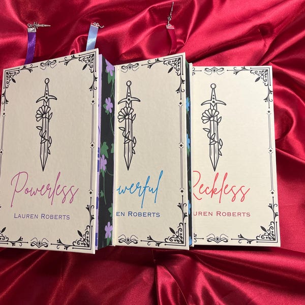 Powerless Lauren Roberts Painted Edges Rebind Full Set Special Edition With Bookmark Charms