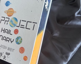 Proyecto Ave María Andy Weir Astronauta Espacial Bordes pintados Reencuadernado con Marcapáginas