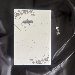 Project Hail Mary Andy Weir Space Astronaut Themed Painted Edges Rebind with Bookmark Charm image 5