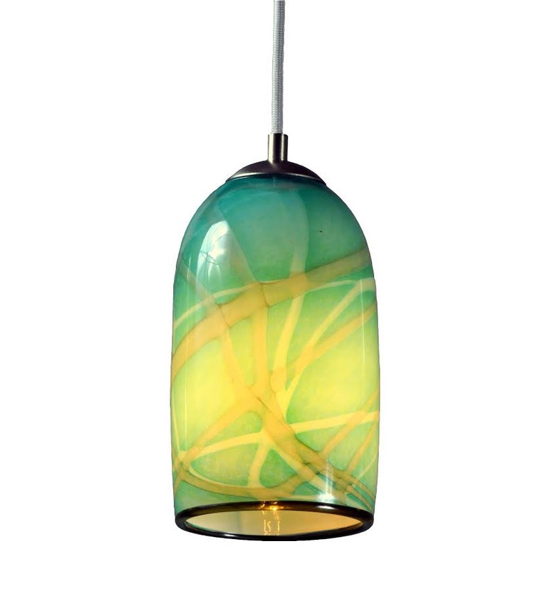 Hand Blown Pendant Lights Glass Kitchen Island Lighting Etsy