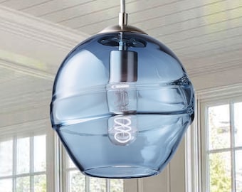 Pendant Light • Hand Blown Glass • Fiona Bluestone • Made to Order