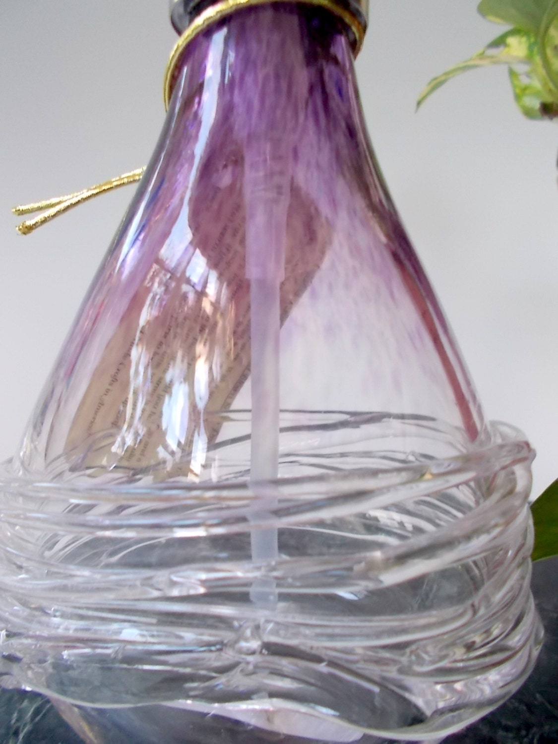 Purple Soap Dispenser Hand Blown Glass Soap Bottle Made in Etsy