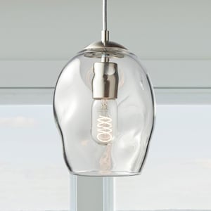 Pendant Light Hand Blown Glass Petra Clear Made to Order image 1