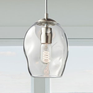 Clear Petra Pendant Light • Hand Blown Glass • Made to Order