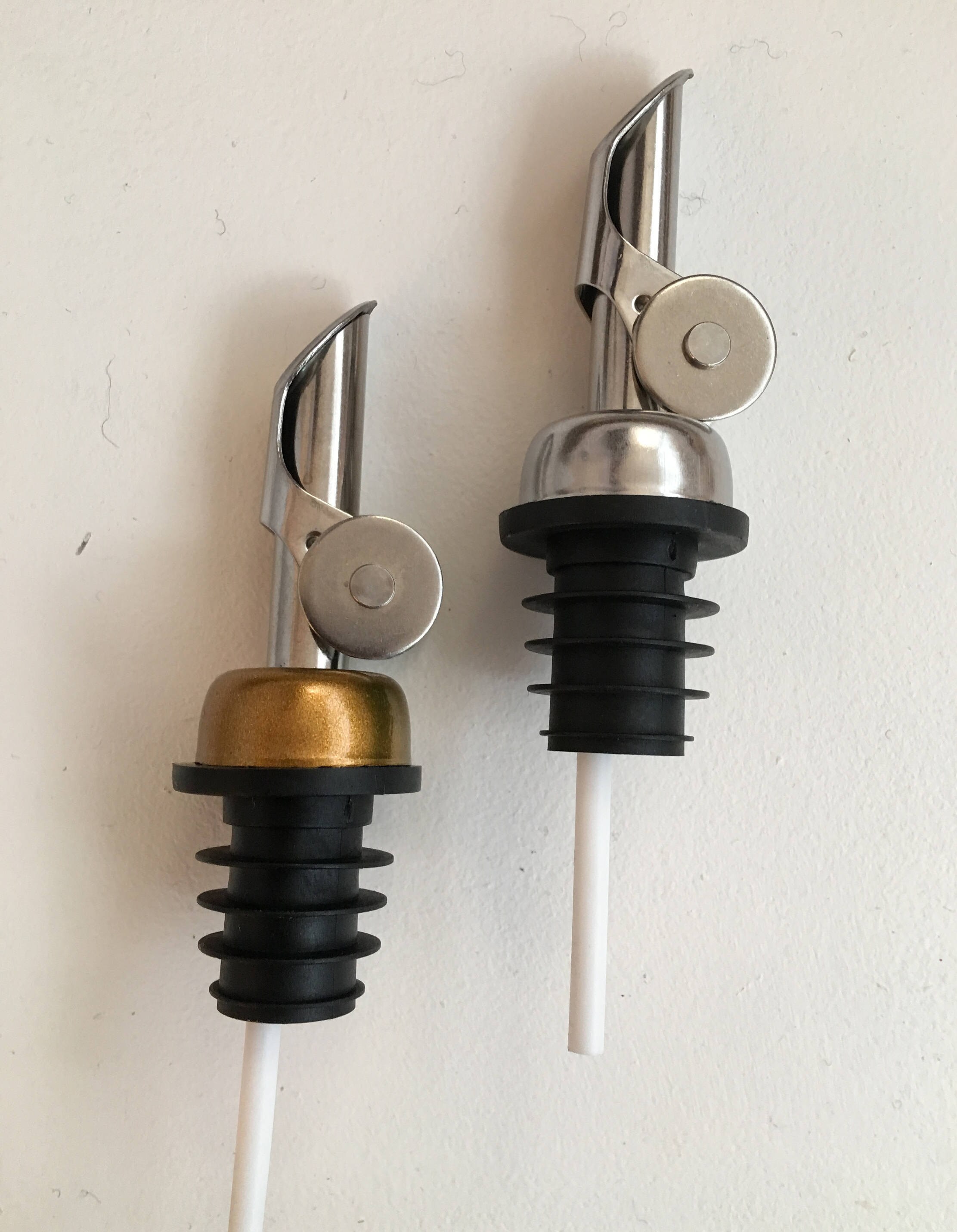 Weighted Olive Oil and Vinegar Metal Pour Spouts Bottle