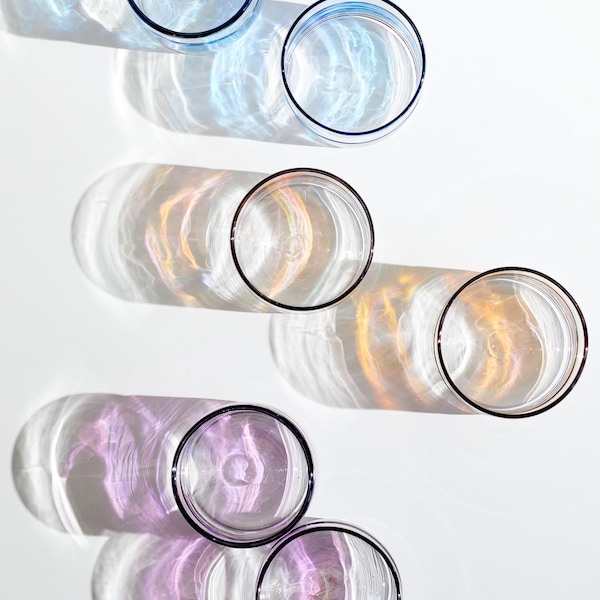 Handblown Rocks Glasses - Colorful Whiskey Tumblers | Set of 4