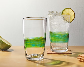 Glass Pint Glasses | Hand Blown Water Glasses | Bar and Cocktail Glasses | Made in USA