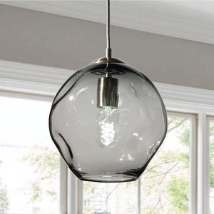 Pendant Light • Hand Blown Glass • Petra Gray • Made to Order