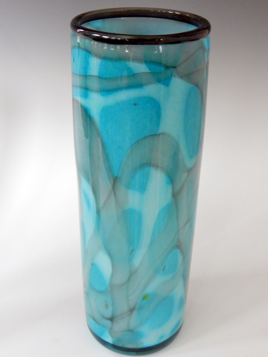 Blown Glass Vase in Two Sizes. Hand Blown Art Glass Vases. Etsy
