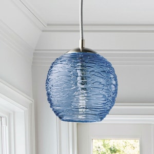 Bluestone Stella Pendant Light • Hand Blown Glass • Made to Order