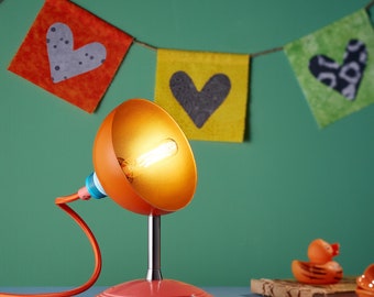 Mid Century Lamp | Children's Room Light | Handmade Metal Colorful Lighting | Made in USA