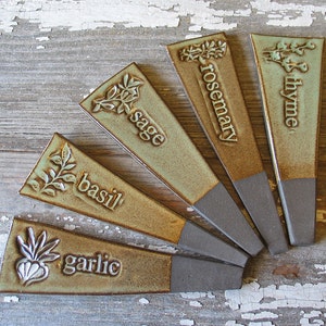 Adorable Ceramic Vegetable Garden Marker | Etsy