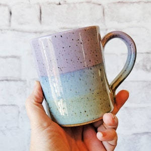 Purple and Blue Mug - Handmade Pottery - Purple Mug - Pastel Mug - Handmade Ceramic Mug -  cute and colorful pottery - PRE-ORDER NEXT Batch