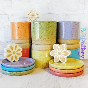 Colorful Indoor Planter - Ceramic Planter - Pottery Planter - Flower pot with drain holes - Planter with drainage - Herb Planter for indoors