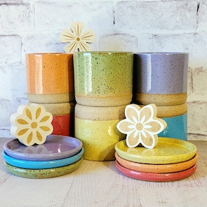 Colorful Indoor Planter - Ceramic Planter - Pottery Planter - Flower pot with drain holes - Planter with drainage - Herb Planter for indoors