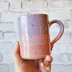 Pink and Purple Mug - Handmade Pottery - Purple Mug - Pastel Mug - Handmade Ceramic Mug - cute and colorful pottery - PRE-ORDER NEXT Batch