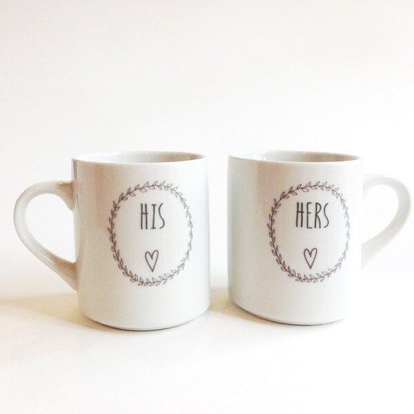 Sein und ihr Porzellan Mug Set - bereit zum Schiff