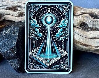 Ascension Tarot Card Sticker | Water Bottle Sticker | Laptop Sticker | Tarot card | Psychic | Pyramid | Spiritual | Dimension | Higher Self