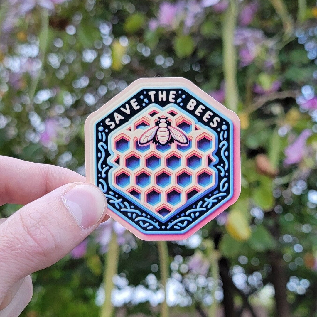 Save the Bees Sticker | Water Bottle Sticker | Laptop Sticker | Bees ...