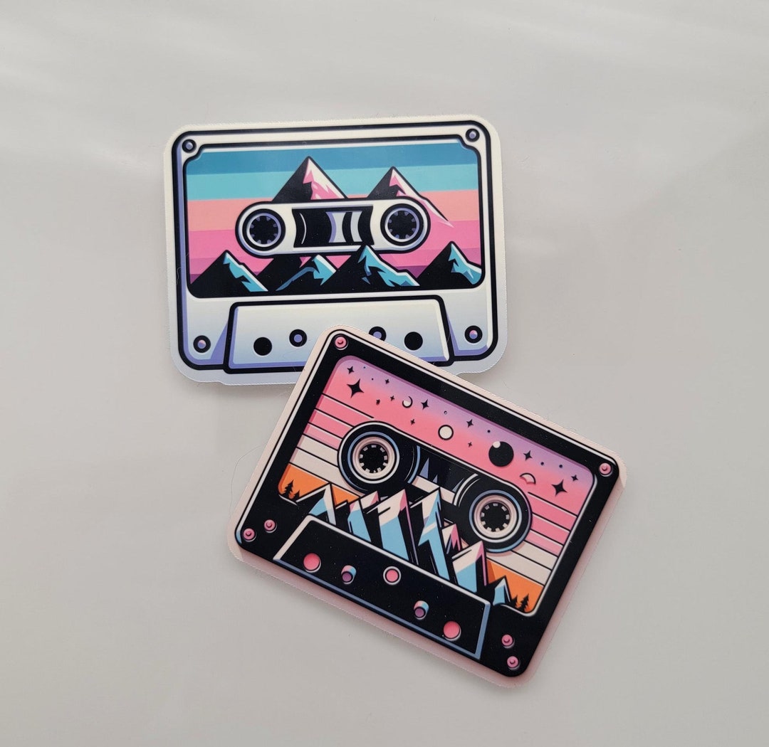 Cassette Tape Sticker Pack | Water Bottle Sticker | Laptop Sticker ...
