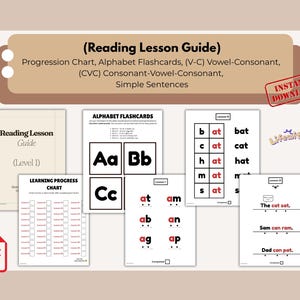 Reading Lesson Guide for Toddlers and Preschoolers | Introduction to Reading | Phonemic Awareness | Phonics | CVC Words | Simple Sentences |