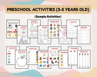 Attività per la scuola materna (3-5 anni) / Schede didattiche per la scuola materna / Attività stampabili per l'istruzione domiciliare