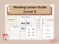 Reading Lesson Guide Level 1 (VC, CVC and Simple Sentences) Toddlers and Preschoolers | Phonemic Awareness | Phonics | CVC Words |