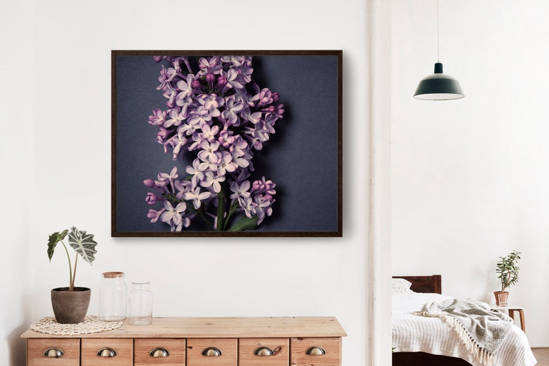 Lilac Wall Art Dark Floral Art Fine Art Photography Flowers Etsy