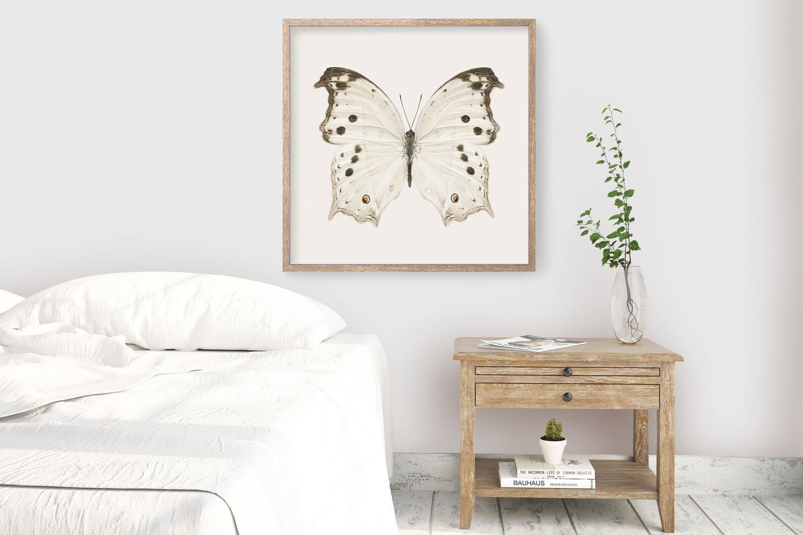 Butterfly Print Wall Art Nature Photography Neutral White Etsy
