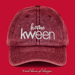 KW Keller Williams - Home KWeen - Vintage Cotton Maroon Twill Cap - Real Estate Agent