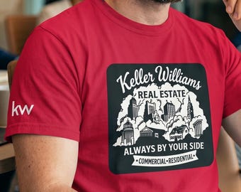 Camiseta vintage de Keller Williams / Camiseta retro de agente inmobiliario KW de los años 50 / Camiseta de algodón grueso Comfort Colors / Regalo de marketing para agentes inmobiliarios