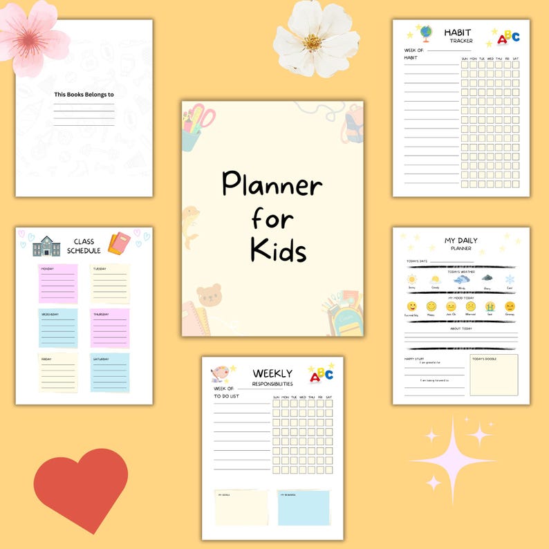Kids Daily Journal Printable | DIY Binder Pages for Kids | Children’s ...