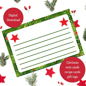 DRUCKBARE Weihnachtsgrußkarten, Weihnachtsgeschenkanhänger, Weihnachtsrezeptkarten, Weihnachts-Dankeskarten, Feiertagskarten, Weihnachtskarten