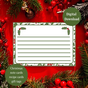 DRUCKBARE Weihnachtsgrußkarten, Weihnachtsgeschenkanhänger, Weihnachtsrezeptkarten, Weihnachts-Dankeskarten, Feiertagskarten, Weihnachtskarten