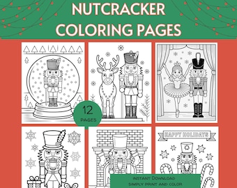 Dibujos para colorear del Cascanueces (para imprimir) / Láminas para colorear de Navidad / Invierno / Dibujos para colorear navideños / Actividad navideña / Dibujos para colorear acogedores