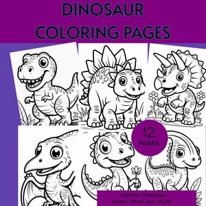 PRINTABLE Dinosaur coloring pages for kids, kids coloring book, coloring sheets, kids birthday party, classroom activity, toddlers