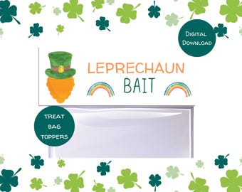 Adorno imprimible para bolsas de regalo del Día de San Patricio, para la escuela, guardería, etiqueta de regalo del Día de San Patricio, recuerdo de aula, recuerdo de fiesta