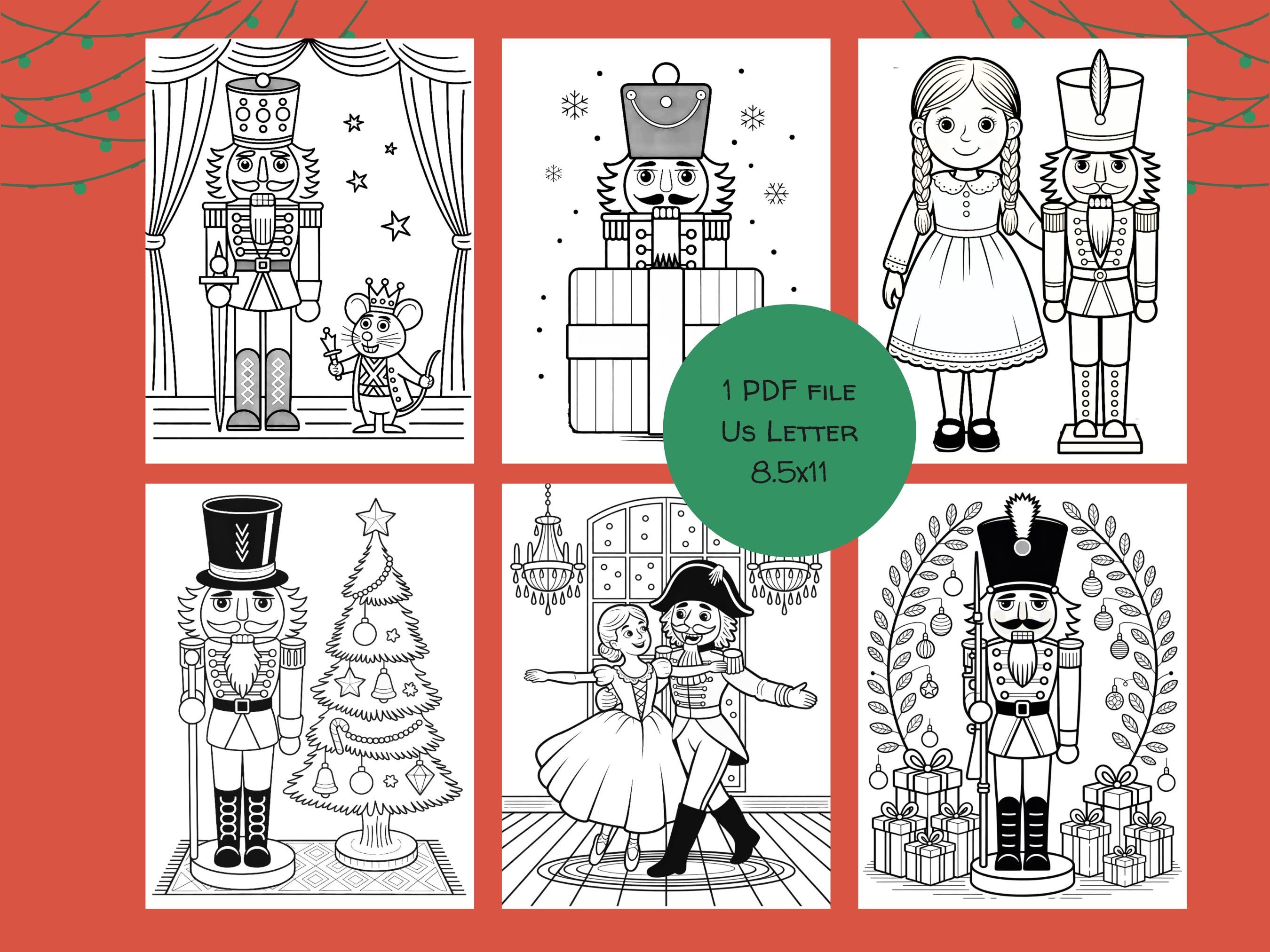 PRINTABLE Nutcracker Ballet Coloring Pages | Christmas Coloring Sheets ...