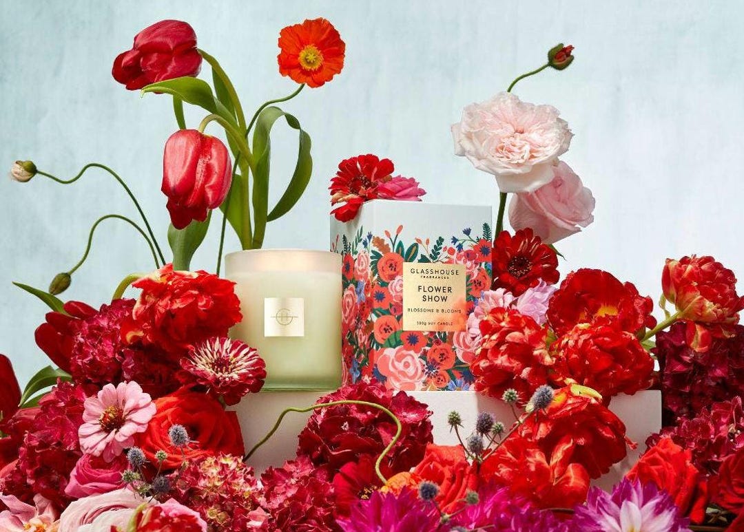 Glasshouse Fragrances Flower Show 380g Soy Candle UK