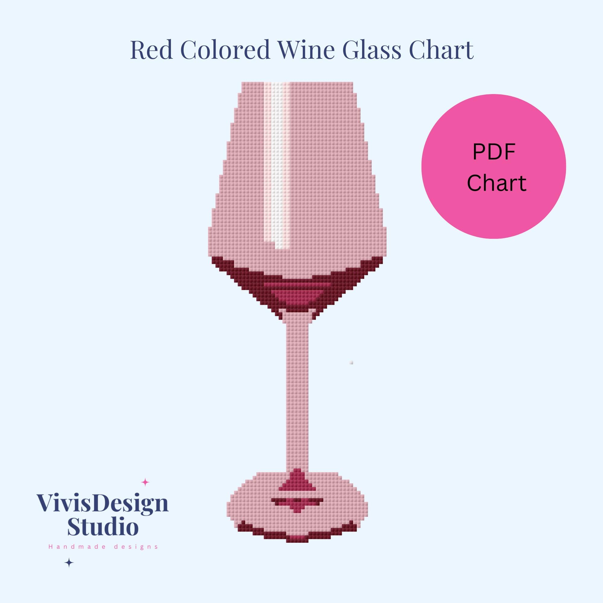 Needlepoint Chart | Red Colored Luxury Wine Glass Needlepoint/cross Stitch  Chart/pattern - 18 Mesh, Beginner-friendly, 2.6x6.8 Inches - Etsy