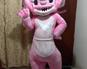 Angel Stitch Lilo mascottekostuum dierlijk karakter Cosplay Halloween Party Event volwassene